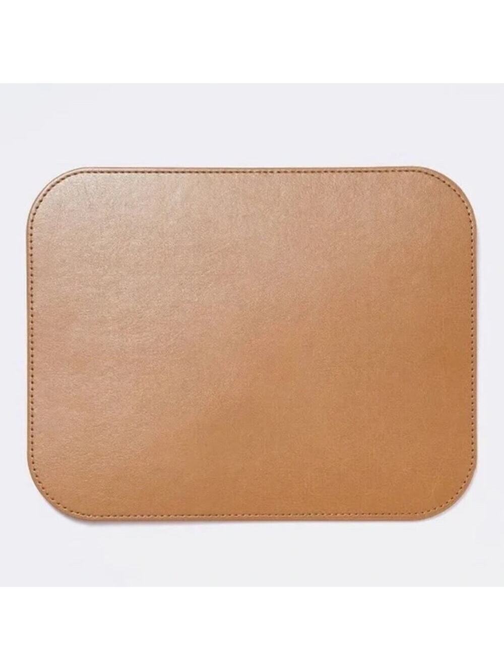 Threshold NWT Faux Leather Mouse Pad Brown 9.75 x 7.75